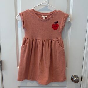 Cat & Jack Pink Dress with Apple Design